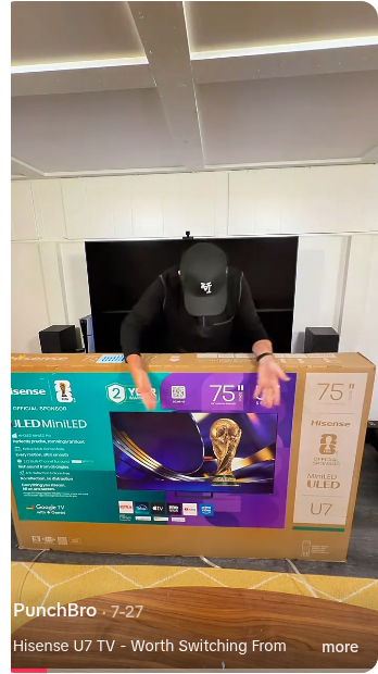 Thumbnail for PunchBro's Hisense U7 gaming TV review